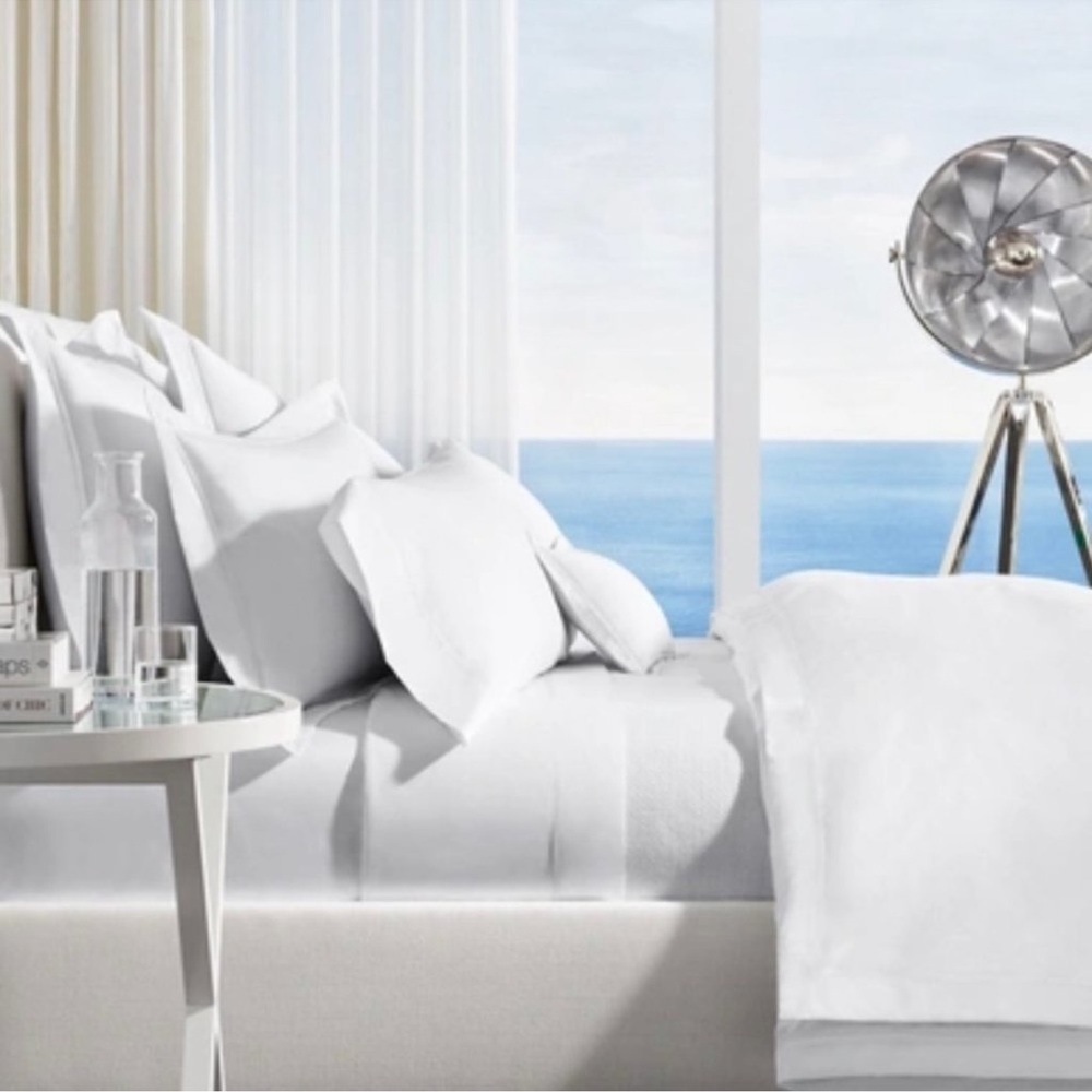Ralph Lauren-Home-Full/Queen Organic Cotton Percale Palmer White Duvet Cover NWT